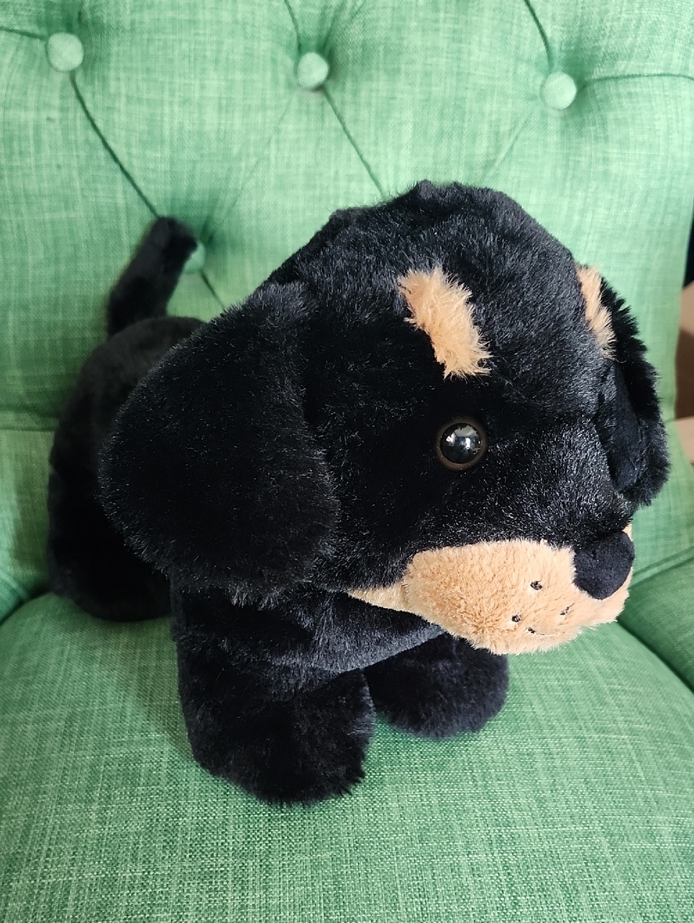 Black and Tan Puppy Dog Plush Toy - Soft Puppy Dachshund Plush